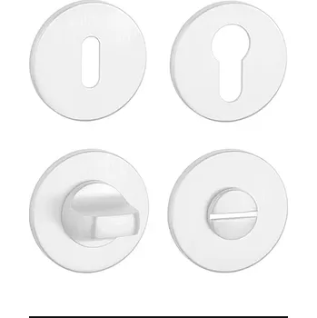 Dveřní kování Dveřní rozeta MP - AS - R 5S (WS - Bílá matná), WC klíč, MP WS (bílá mat)