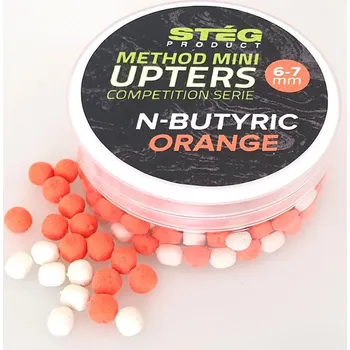 Návnadová surovina STÉG Nástraha Method mini Upters, Stég, 6 - 7 mm, N-Butyric - Orange Příchuť Stég: N-Butyric - Orange