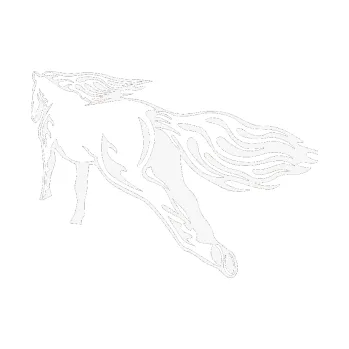 Samolepicí dekorace na vozidlo Animal flames 009 levá kůň (09 - bílá) SAMOLEPKA NA AUTO, NÁLEPKA, FÓLIE, POLEP, TUNING, VLASTNÍ TEXT, TISK, AUTOSAMOLEPKY.cz, POLEPY, OBRÁZEK, LOGO, 3D STICKERS