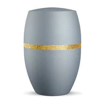 Smuteční dekorace Ekologická urna Glamour Gold - Ledovcově modrá