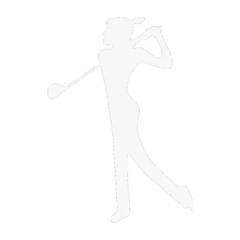 Polep vozidla SAMOLEPKA Golfistka 016 levá (09 - bílá) NA AUTO, NÁLEPKA, FÓLIE, POLEP, TUNING, VLASTNÍ TEXT, TISK, AUTOSAMOLEPKY.cz, POLEPY, OBRÁZEK, LOGO, SAMOLEPKY