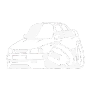 Polep vozidla SAMOLEPKA Škoda 130 karikatura levá (09 - bílá) NA AUTO, NÁLEPKA, FÓLIE, POLEP, TUNING, VLASTNÍ TEXT, TISK, AUTOSAMOLEPKY.cz, POLEPY, OBRÁZEK, LOGO, SAMOLEPKY