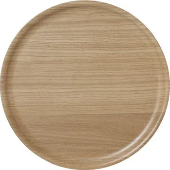 Dřevěný kulatý tác B&L Wood oak dub d35, Klippan Švédsko Přírodní dřevo dub