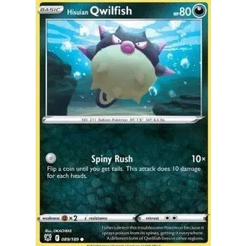 Sběratelská karetní hra Pokémon karta Hisuian Qwilfish 089/189