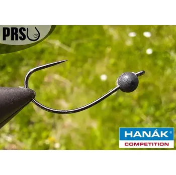 Rybářský háček Tungstenová hlavička bez protihrotu Hanák velikost 6 barva Black - 0,9g