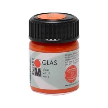 Speciální výtvarná barva Barva na sklo Marabu, 15 ml, oranžová 013