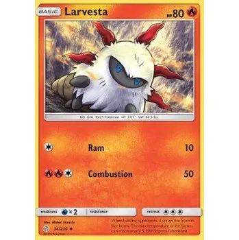 Volný čas Pokémon CEC 034/236 Larvesta - Cosmic Eclipse Stav: Excellent, Verze: NORMAL