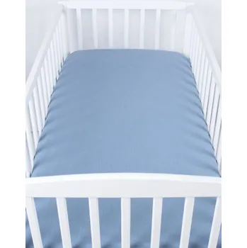 Prostěradlo BBL Dětské prostěradlo do postele mušelín - 120 x 60 cm - Modrá