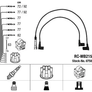 Zapalovací kabel Sada kabelů pro zapalování NGK RC-MB215