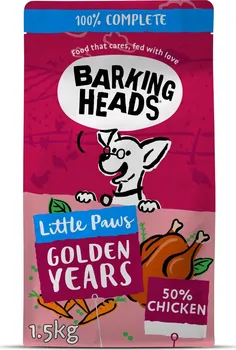 Krmivo pro psa Barking Heads Golden Years Little Paws Chicken 1,5 kg
