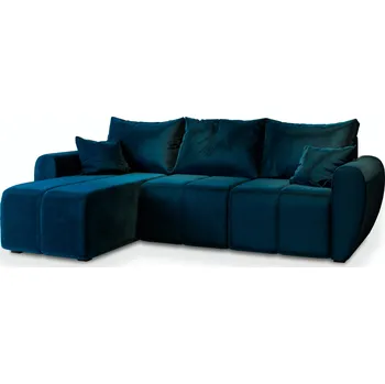 Sedací souprava PRM Rohová sedačka MOKA, 246 cm Barva látky: KRONOS 09 (Tmavá modrá)