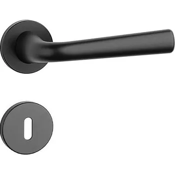Dveřní kování Dveřní kování MP - AS - TULIPA - R 7S (BS - Černá matná), klika-klika, Bez spodní rozety, MP BS (černá mat)