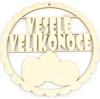 Velikonoční dekorace Velikonoční věneček s vajíčky bez samolepky