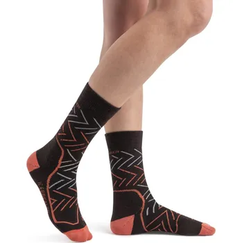 Dámské termo ponožky ICEBREAKER Wmns Hike+ Medium Crew Sunrise, Bittersweet/Tang/Ether velikost: 38-40 (M)