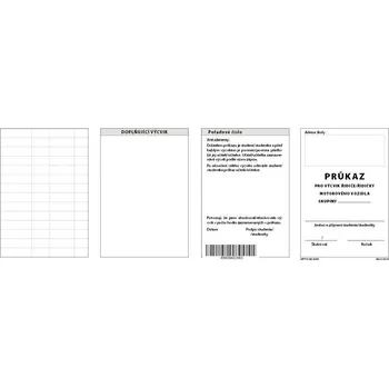 Tiskopis Průkaz pro výcvik řidiče motorového vozidla