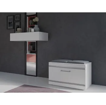 Botník Nábytek PEGAS s.r.o. Botník GRANÁT, Bílá/Šedá