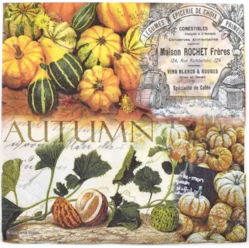 Papírový ubrousek Ubrousek, podzim dýně, 1 ks