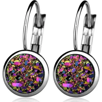 Náušnice Ocelové náušnice, VIOLET GOLD