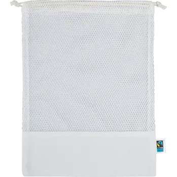 Sáček na potraviny Printwear Přírodní síťkovaný vak na zeleninu z organické Fairtrade bavlny 30 x 40 cm Barva: Bílá, Velikost: 30 x 40 cm XT1100