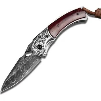 KnifeBoss damaškový zavírací nůž Flare EDC VG-10 + doprava zdarma!