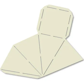 Dárková krabička Šablona krabička jehlan 8 x 8 x 12 cm