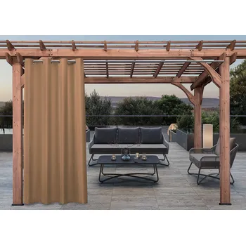 Pergola Venkovní zahradní závěs s kroužky MONTANA color 44 cappuccino, různé rozměry (cena za 1 kus) + dárek úvaz MyBestHome Rozměr: 155x200 cm