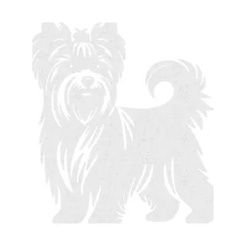 Polep vozidla SAMOLEPKA Pes 196 levá Jorkšírský teriér (84 - Ultra Metalic bílá) NA AUTO, NÁLEPKA, FÓLIE, POLEP, TUNING, VLASTNÍ TEXT, TISK, AUTOSAMOLEPKY.cz, POLEPY, OBRÁZEK, LOGO, SAMOLEPKY
