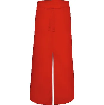 Pracovní zástěra Link Kitchen Wear Bistro zástěra s rozparkem X962 Red 100 x 100 cm