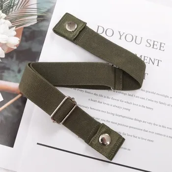 Opasek Elastický pásek bez přezky - vojenská zelená