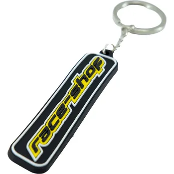 RACES PVC klíčenka "Race-Shop" logo - Žlutá/černá