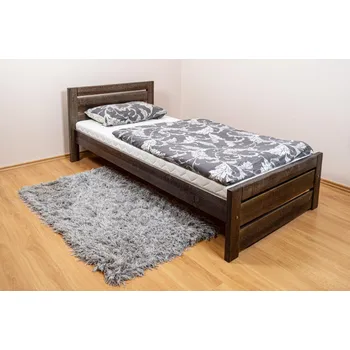 Postel Postel Olivie 90/200 cm - masiv olše 4 cm - grafit + rošt ZDARMA