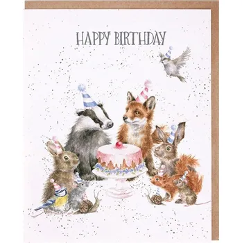 Wrendale Designs Narozeninové přání Wrendale Designs "Woodland Party" - Lesní zvířátka