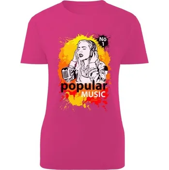 Dámské tričko Tričko s potiskem Zpěvačka pop hudby dámské