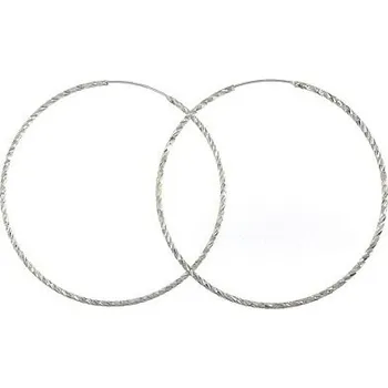 Náušnice Stříbrné náušnice kruhy zdobené 7cm