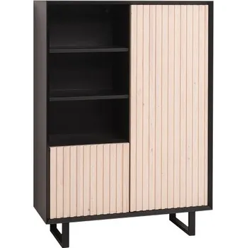 Komoda Nízká komoda Layne 750 - černá/béžová