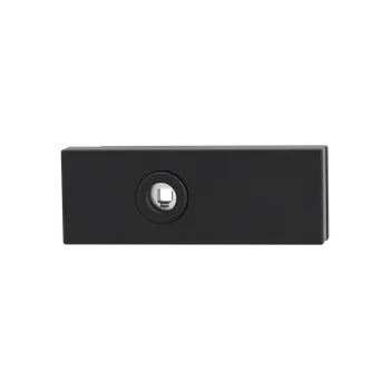Dveřní kování GK - PURISTO S - ZÁMEK na skleněné dveře - UV - magnetický kování na sklo bez otvoru Grafit černá (78)