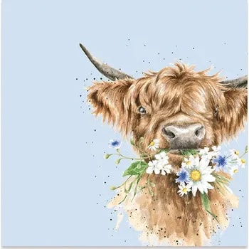 Papírový ubrousek Wrendale Designs Papírové ubrousky Wrendale Designs "Daisy Coo", 33x33 cm - Kráva