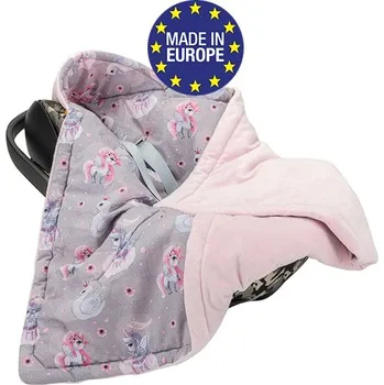 Dětská deka Bomimi Zavinovací deka do autosedačky, MAGIC/LIGHT PINK ¨