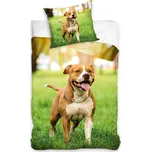 Dětské povlečení AMERICKÝ STAFORD, fototisk, zelené, bavlna hladká, 140x200cm + 70x90cm