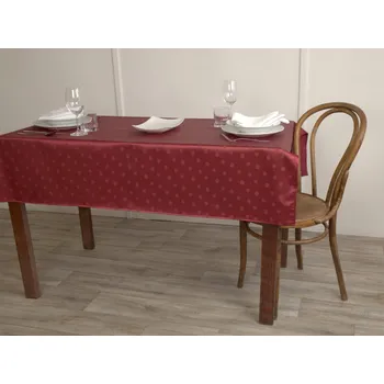 ubrus HEDVA ČESKÝ BROKÁT Ubrus Odaska sedmikrásky vínová