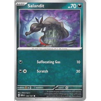 Sběratelská karetní hra Pokémon karta Salandit 139/197