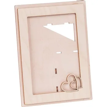 Rám na obraz Dřevěný fotorámeček srdce RNZ1