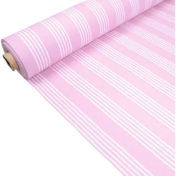 Látka bavlněná růžová bílé pásy šířka 280cm 1,4mx2 Bavlna (Bavlněná látka metráž)