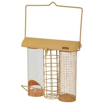 Krmítko pro ptáka Krmítko venkovní TRIO kov oranžová Zolux