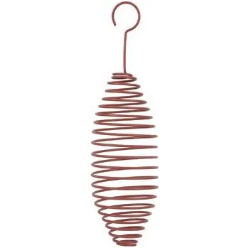 Pro ptáka Krmítko venk.SPIRAL na loj.koule kov červená22cm Zolux