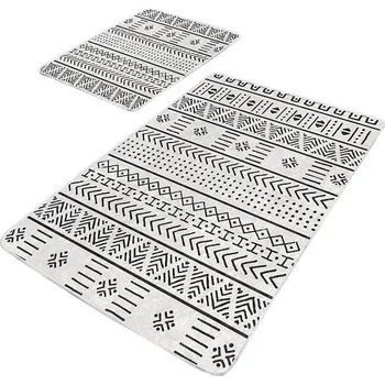Koupelnová předložka Černobílé koupelnové předložky v sadě 2 ks 60x100 cm – Mila Home ID_1585544