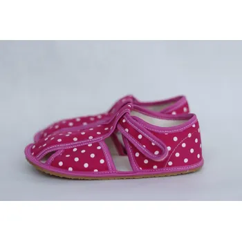 Chlapecké bačkory Baby Bare Shoes Přezůvky Pink Dot Velikost: 23