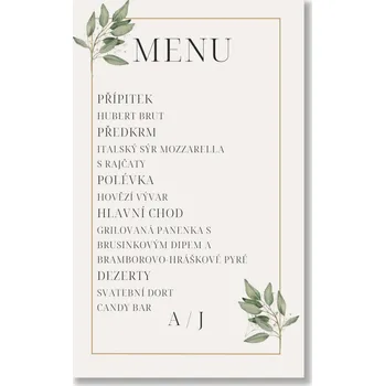 Party nádobí Personal Menu - Eucalyptus Zvolte množství: od 11 ks do 30 ks