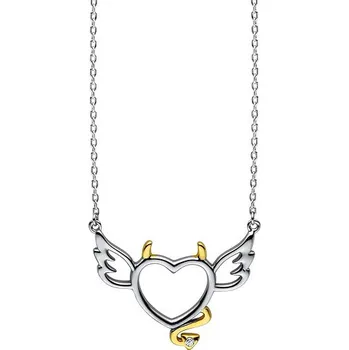 Řetízek Olivie Stříbrný náhrdelník ANDĚL a ĎÁBEL 3400 Ag 925; ≤2,9 g.