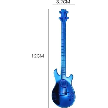 Příbor Vychytávka do domácnosti | dezertní lžička - styl kytara - Modrá